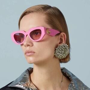 New! Gucci Pink Sunglasses, GG1421S 004, Authentic